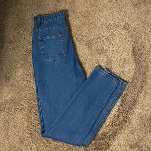Tall Classic High Rise Distressed Mom Jeans